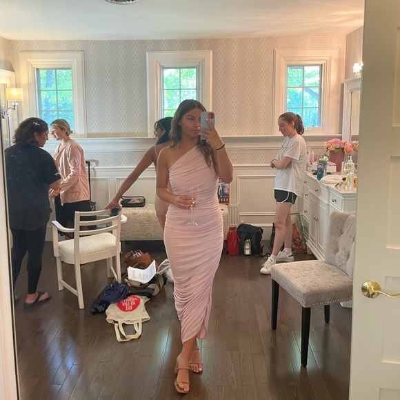 SOLD OUT NORMA KAMALI BLUSH DIANA GOWN- worn once - Picture 1 of 2